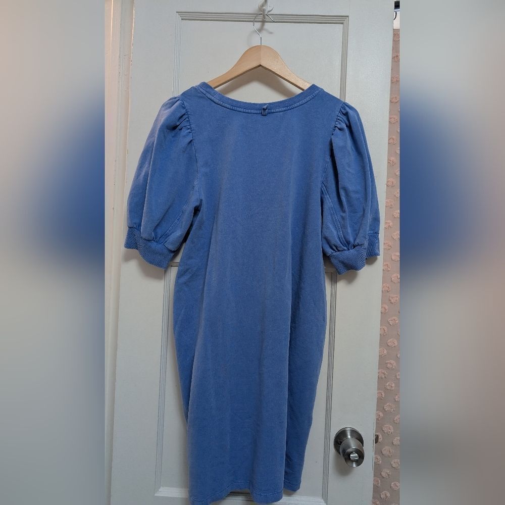 Anthropologie Saturday Sunday Casual Blue Midi Dress - Picture 5 of 6